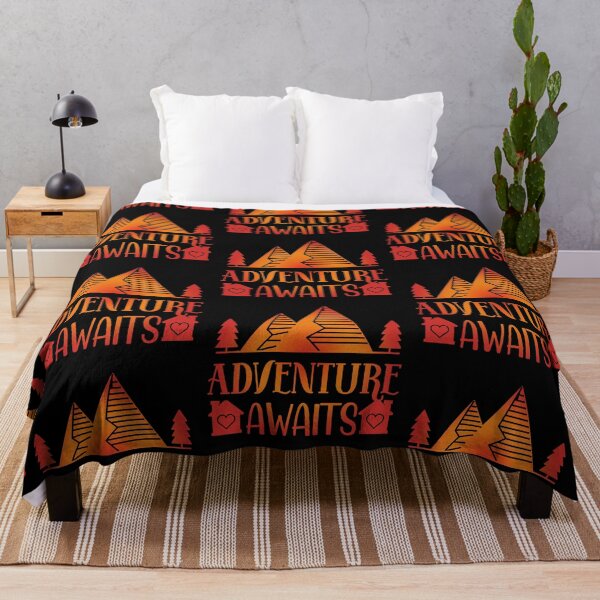 Item preview, Adventure Awaits Camping Trips I love Camping Hiking Camping Tree Mountains Tent Art Design Happy Apparel Essential Inspiration Joy Mood Funny designed and sold by DesignByHeartUK.