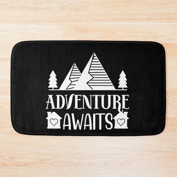 Item preview, Adventure Awaits Camping Trips I love Camping Hiking Camping Tree Mountains Tent Art Design Happy Apparel Essential Inspiration Joy Mood Funny designed and sold by DesignByHeartUK.