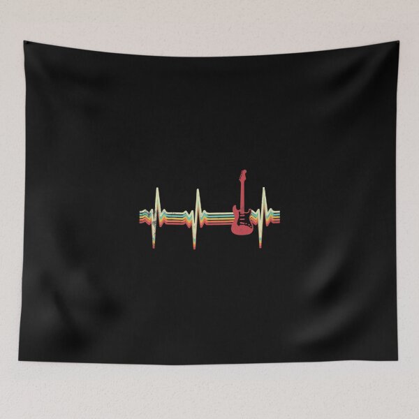Item preview, Guitar Heartbeat Retro Vintage Guitarist Musician Classic T-Shirt designed and sold by colonjohan.