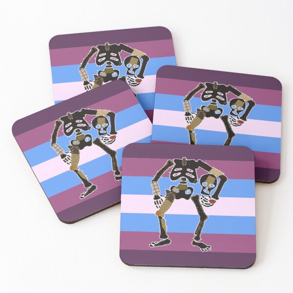 Item preview, Gender Non-Conforming Pride - Decapitated Skeleton Flag designed and sold by BeccaPaintmore.