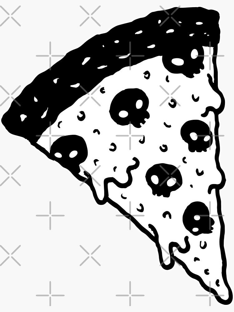 Pizza Skull Stickers for Sale Redbubble image
