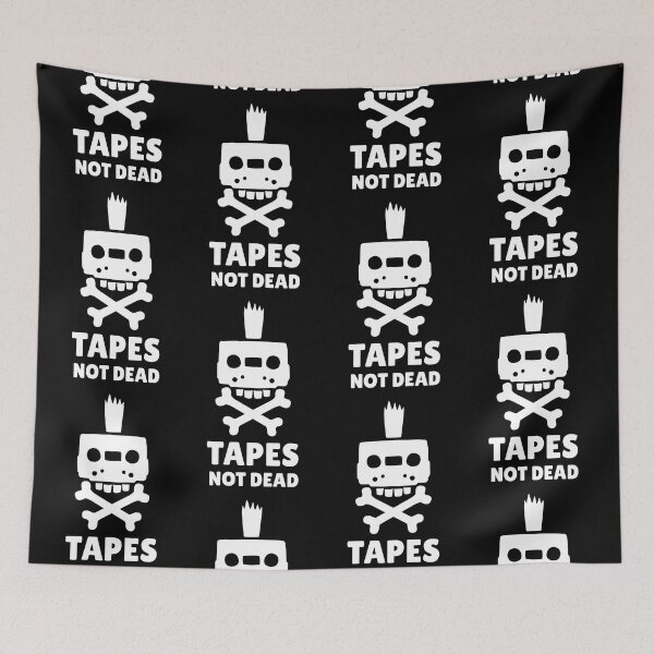 Item preview, Tapes Not Dead - Funny Cassette Tape Punk Skull designed and sold by tapeisdamessage.