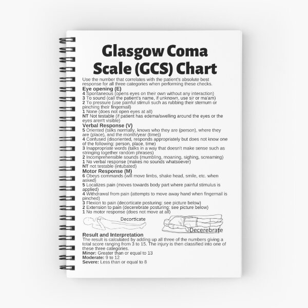 Item preview, Glasgow Coma Scale (GCS) Chart Infographic designed and sold by Caregiverology.