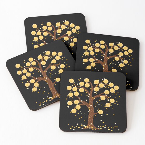 Item preview, Isolated tree with gold coins  designed and sold by ReflectedCrafts.