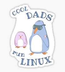 Cool Dads Run Linux Sticker