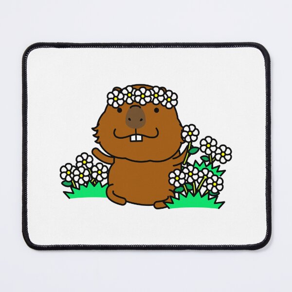 Item preview, Capybara in the flower garden designed and sold by RyderDesign.
