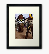 Raccoon Madness Game - Back to the future theme Framed Print