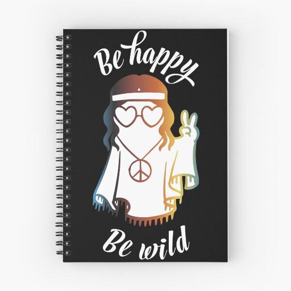 Aperçu de l'œuvre be happy be wild retro funny hippy créée et vendue par TATSANDARTS.