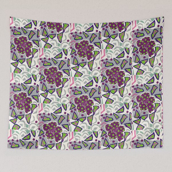Item preview, Jungle collage, speckled with tropical forest flowers, ecoline, pantone, tempera. designed and sold by Modidali.