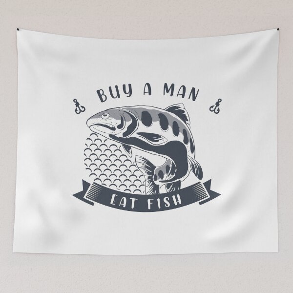Item preview, Buy A Man Eat Fish designed and sold by Stag's PK.