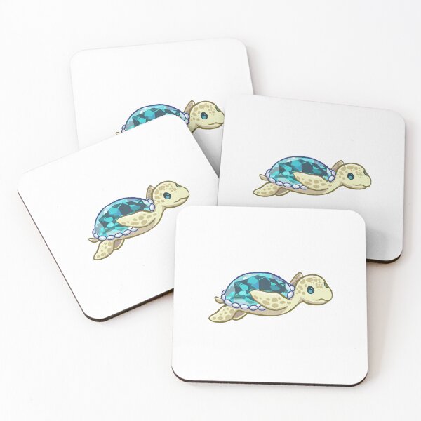 Item preview, Aquamarine Cute Sea Turtle Sticker designed and sold by 10six.