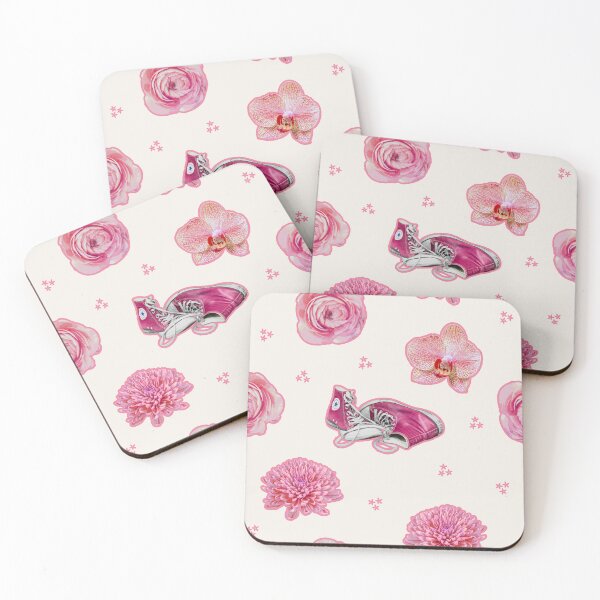 Artikelvorschau, Pink Sneakers and Flowers entworfen und verkauft von Trish Dish.