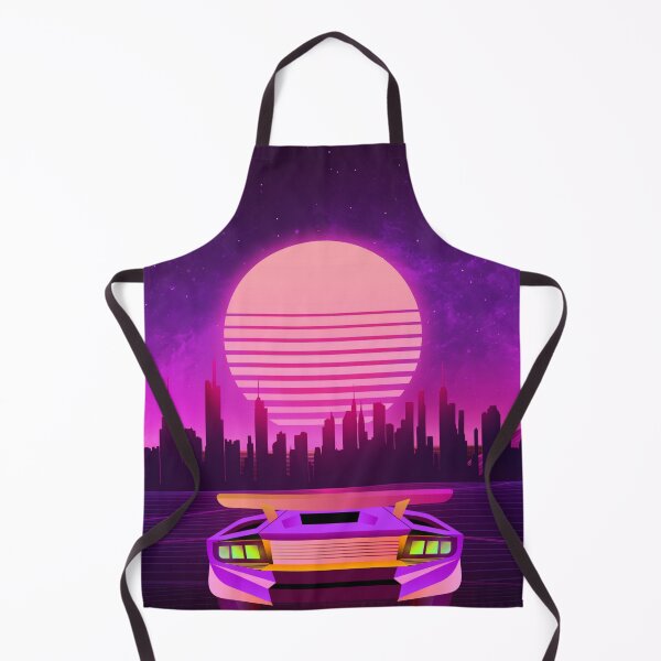 Item preview, Car with Retro Sunset designed and sold by TotallyRetroArt.