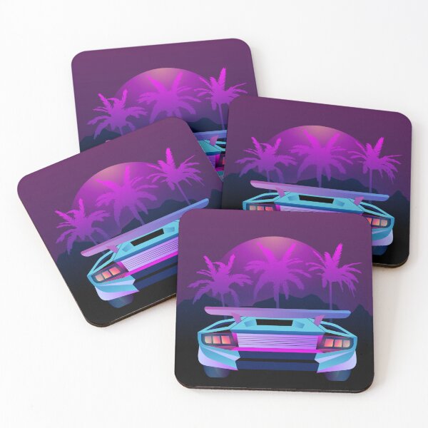 Item preview, Retrowave Inspired Car and Horizon designed and sold by TotallyRetroArt.