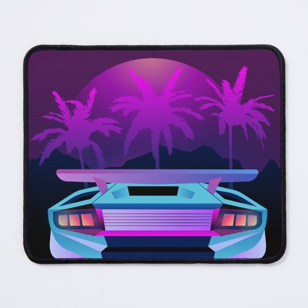 Item preview, Retrowave Inspired Car and Horizon designed and sold by TotallyRetroArt.