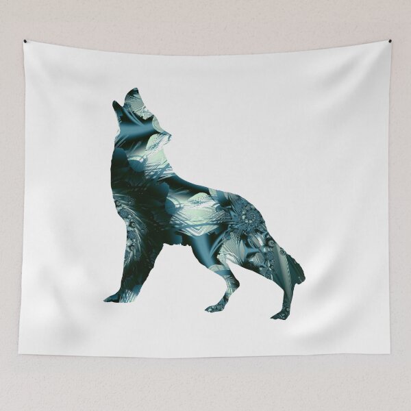 Item preview, Fractal Wolf, Collection Thirty-Nine designed and sold by Patricia Johnston.