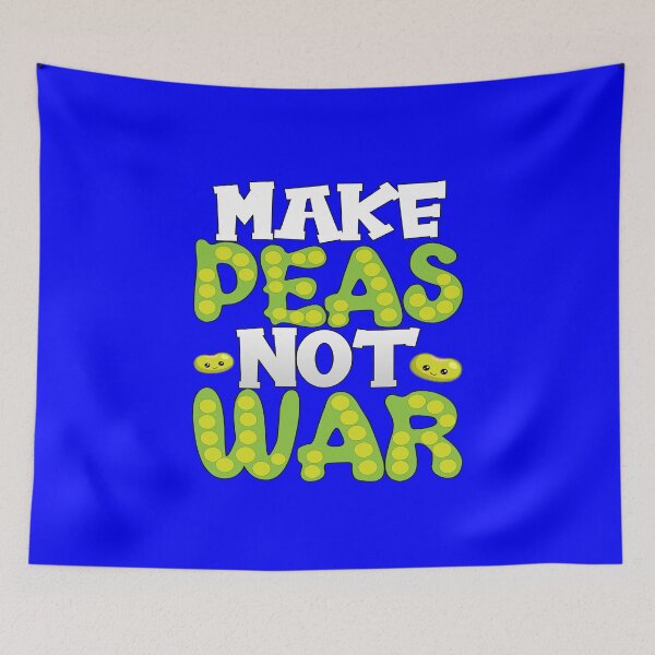 Item preview, Vegetarians Veggie Make Peas Not War Vegan Pun designed and sold by fantasticdesign.