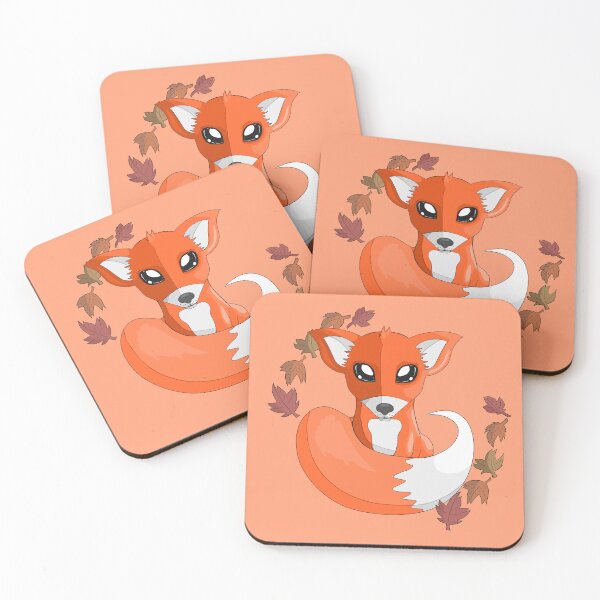 Item preview, Cute Red Fox with Autumn Leaves designed and sold by Amused Artists.