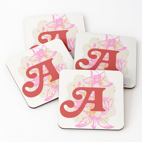 Item preview, Monogram Letter A with Vintage Flower Graphic designed and sold by Trish Dish.