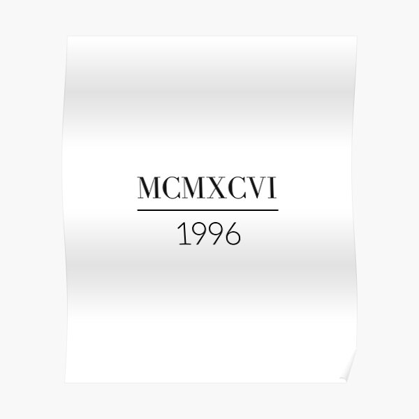 roman-numerals-1996-mcmxcvi-numbers-poster-for-sale-by