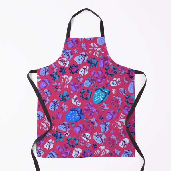 Item preview, Red and blue coral reefs, pattern designed and sold by IngaDesign.