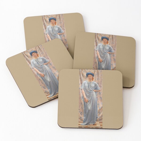 Item preview, Sapphires (1877) Albert Joseph Moore  beautiful girl in blue dress orange holding designed and sold by TeeARTHY.