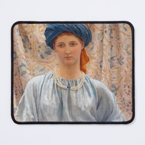 Item preview, Sapphires (1877) Albert Joseph Moore  beautiful girl in blue dress orange holding designed and sold by TeeARTHY.