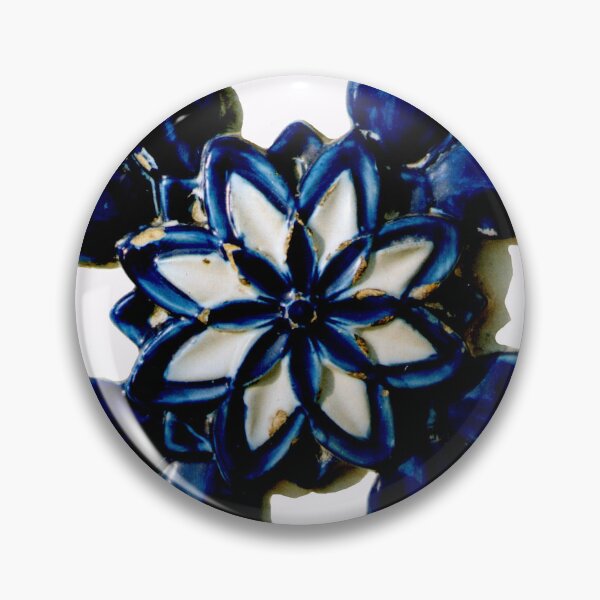 Item preview, Much more than a blue flower tile designed and sold by Madalena Lobao-Tello.