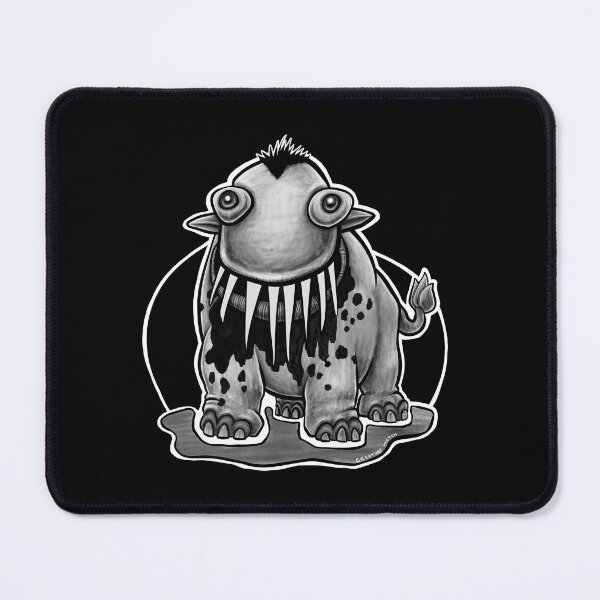 Item preview, Black Spotted Toothy Monster Creature - Grayscale designed and sold by CreatureSketch.
