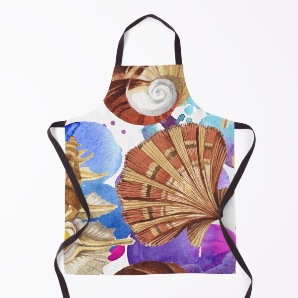 Aperçu de l'œuvre Watercolor tropical seashells créée et vendue par FGCART.
