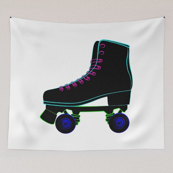 Item preview, Roller skates shoes derby, Wrotki Rollschuhe Roll schuhe Roll schuhe Boots retro old school sport. Contour lines drawn, drawing illustration graphics designed and sold by Marcin Adrian.