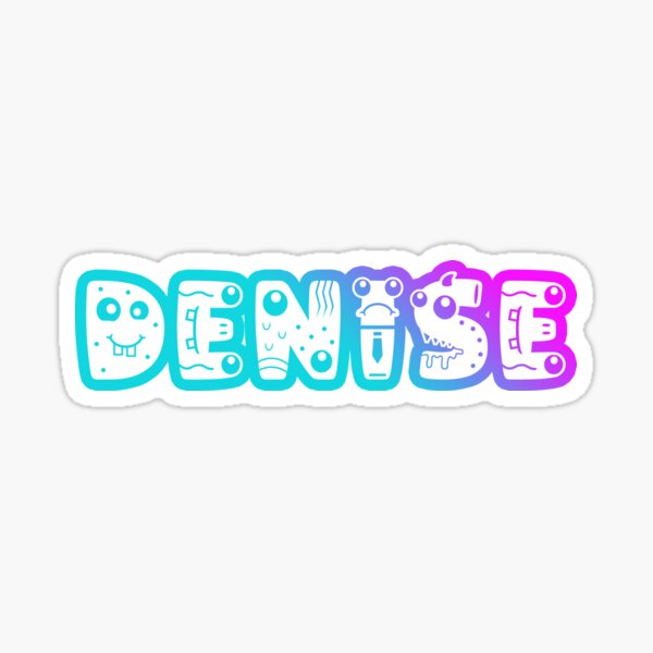 Monster Name DENISE Kawaii Name Design Sticker