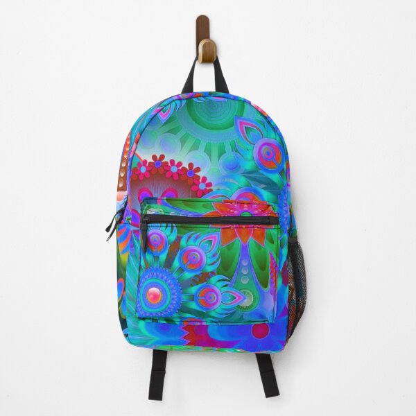 Item preview, Retro Inspired Blue Floral Mandala designed and sold by TotallyRetroArt.