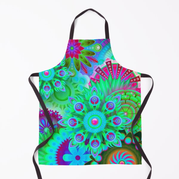 Item preview, Retro Inspired Green Floral Mandala designed and sold by TotallyRetroArt.