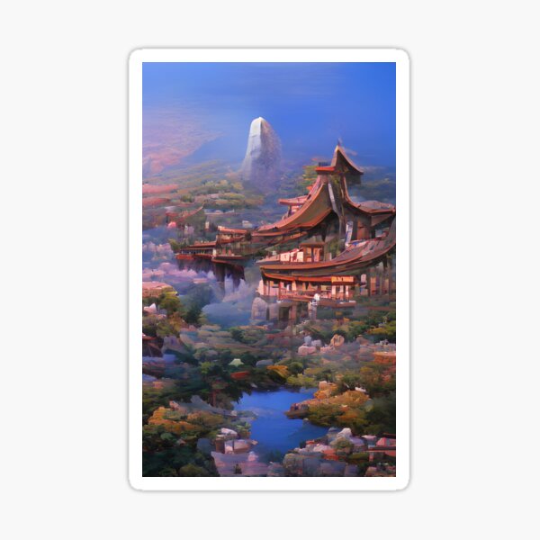 China Landscape Painted Scenery Sticker