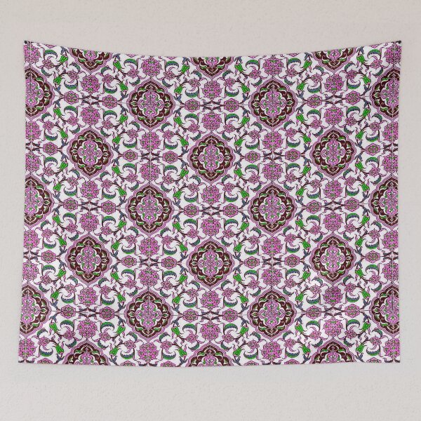 Item preview, Decorative Antique Floral Geometric Turkish Pink Tiles Pattern designed and sold by worldways.