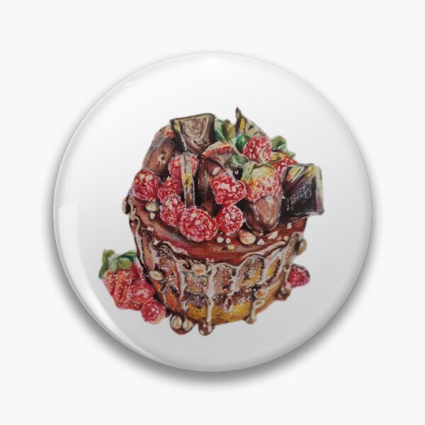 Artikelvorschau, Decadent Chocolate & Berry Cake entworfen und verkauft von LornaBowdenART.