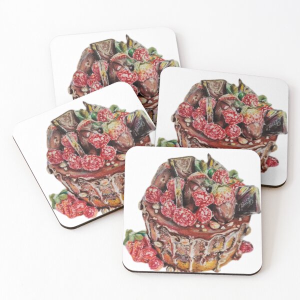 Artikelvorschau, Decadent Chocolate & Berry Cake entworfen und verkauft von LornaBowdenART.