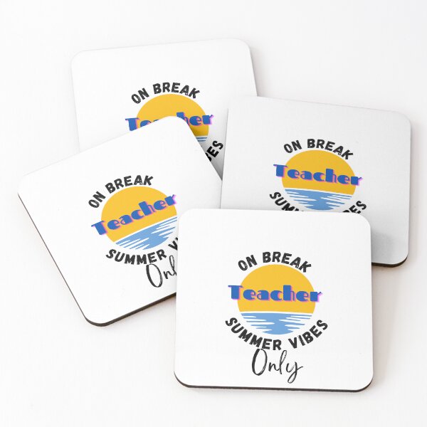 Item preview, On break teacher summer vibes only educator teacher t shirt, stickers, hat designed and sold by Paintingladycat.