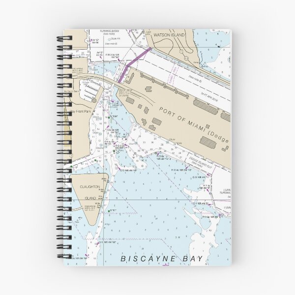 Item preview, Biscayne Bay Nautical Chart Shirt designed and sold by Capybara Clothing.