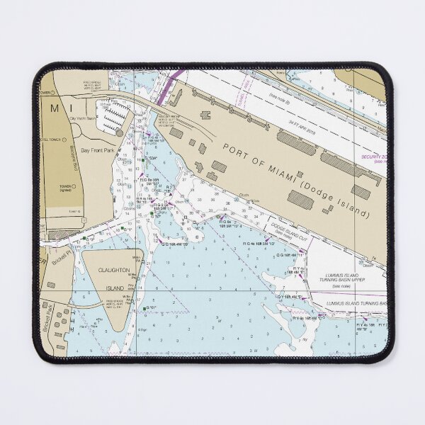 Item preview, Biscayne Bay Nautical Chart Shirt designed and sold by Capybara Clothing.