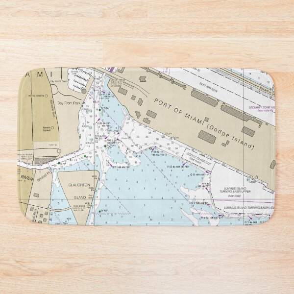Item preview, Biscayne Bay Nautical Chart Shirt designed and sold by Capybara Clothing.