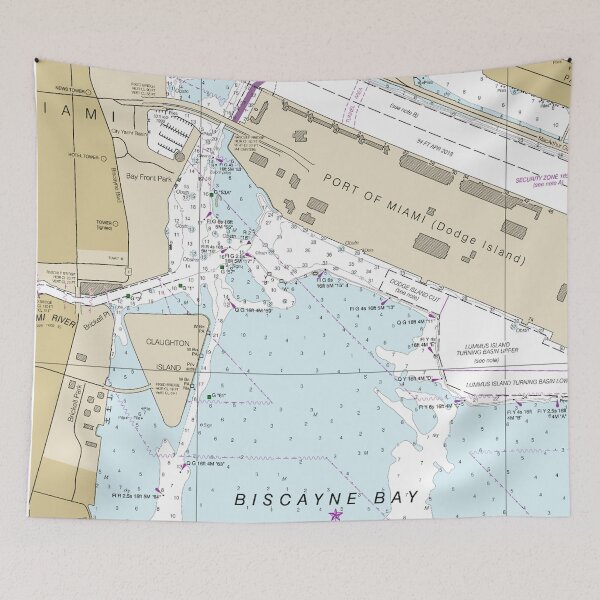Item preview, Biscayne Bay Nautical Chart Shirt designed and sold by Capybara Clothing.