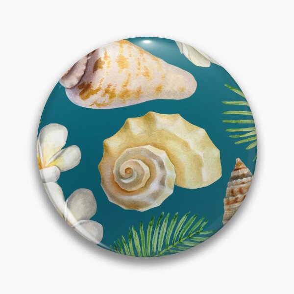Item preview, Tropical shells with frangipani designed and sold by FGCART.