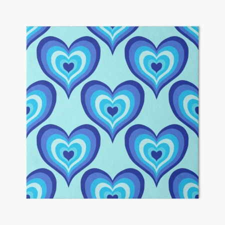 Blue Hearts Pattern | Art Board Print