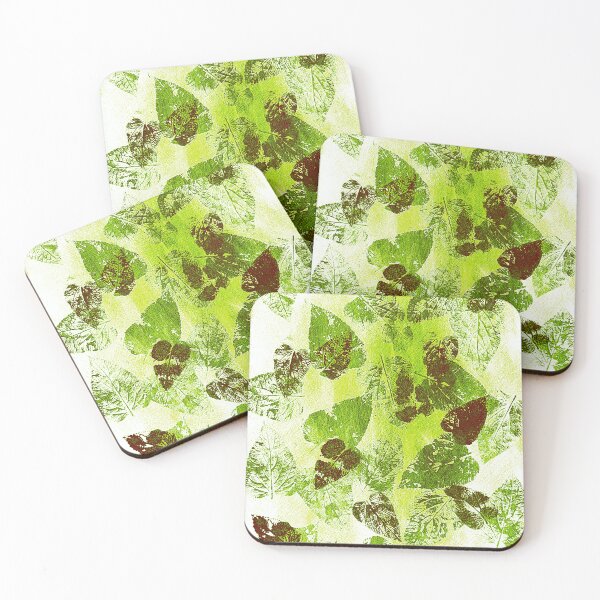 Item preview, Floating leaves Light Green on White by Kathryn Boundy designed and sold by OB-Studio.
