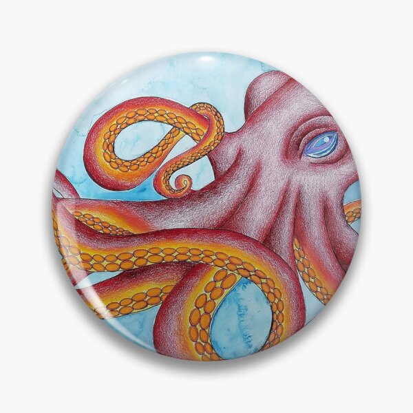 Item preview, Octopus Watercolor Painting Mixed Media Art Design designed and sold by ArtbyMeganBrock.