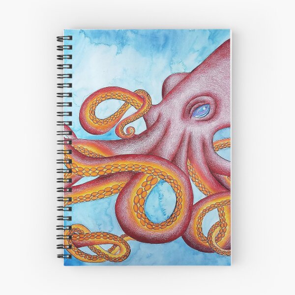 Item preview, Octopus Watercolor Painting Mixed Media Art Design designed and sold by ArtbyMeganBrock.