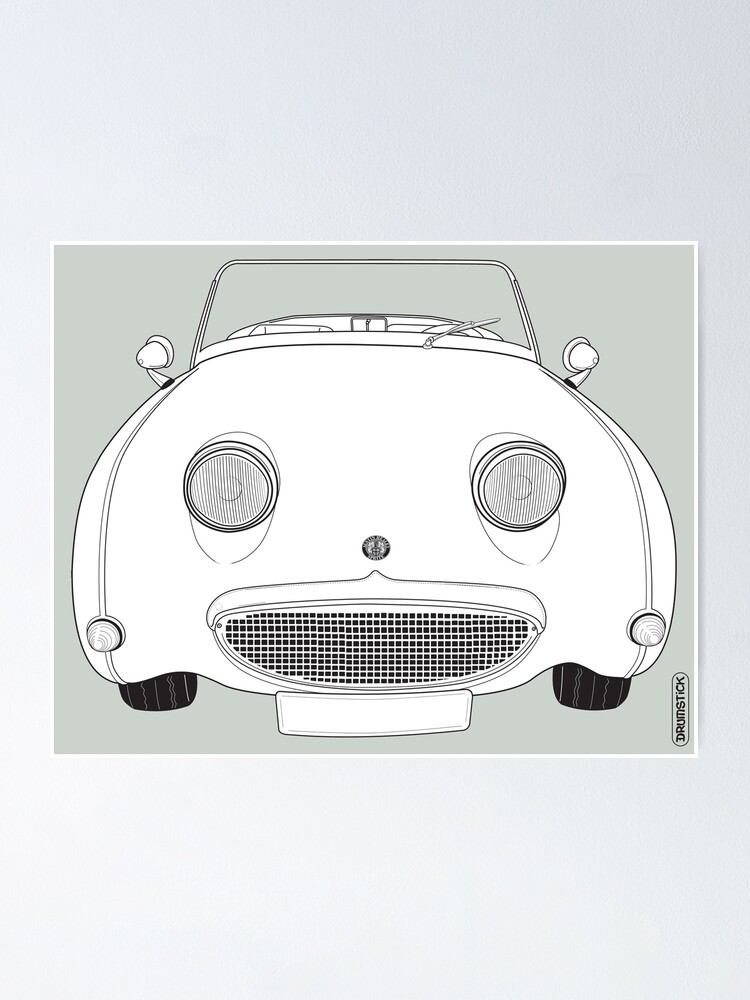 Alternate view of Austin-Healey Sprite Vintage Car Poster