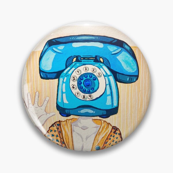 Item preview, Telephone Head Gouache Painting Illustration designed and sold by Abigaillynnarts.